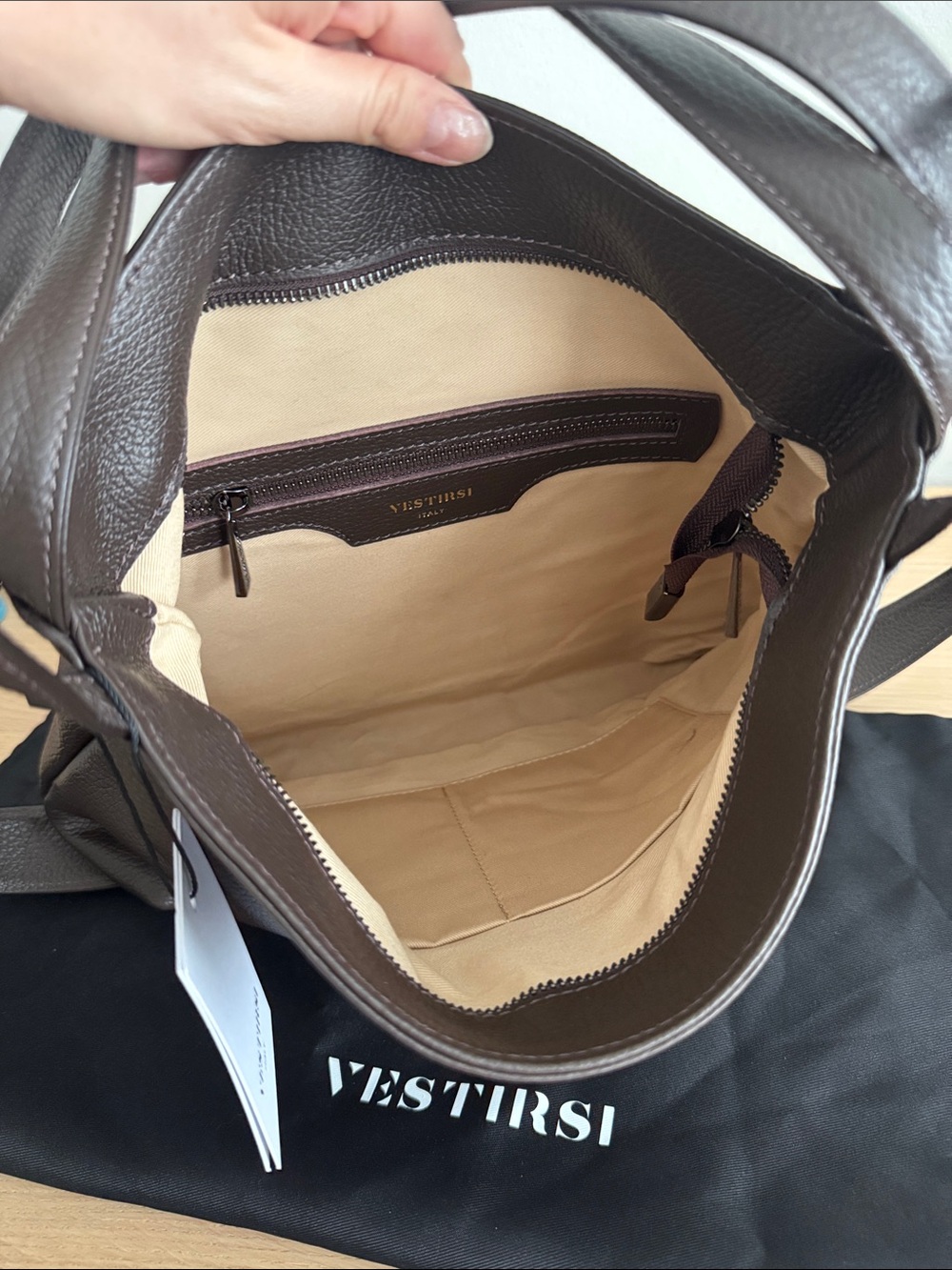 Vestirsi Bella Mini convertible bag NWT dark chocolate - Picture 4 of 10